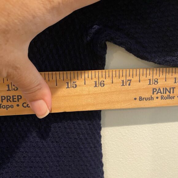 J. Jill Waffle Knit Tunic Sweater XS Blue Thermal Staple Top Coastal Light Layer - Picture 9 of 11